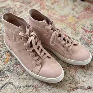 Steve Madden "Theo" High Top Sneakers - Blush